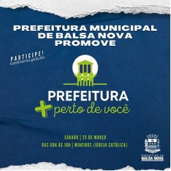 Evento “Prefeitura + perto de você” leva serviços à localidade de Mineiros, em Balsa Nova